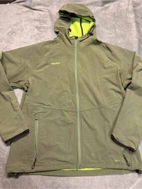 Men's Olive Green Hooded Softshell Jacket